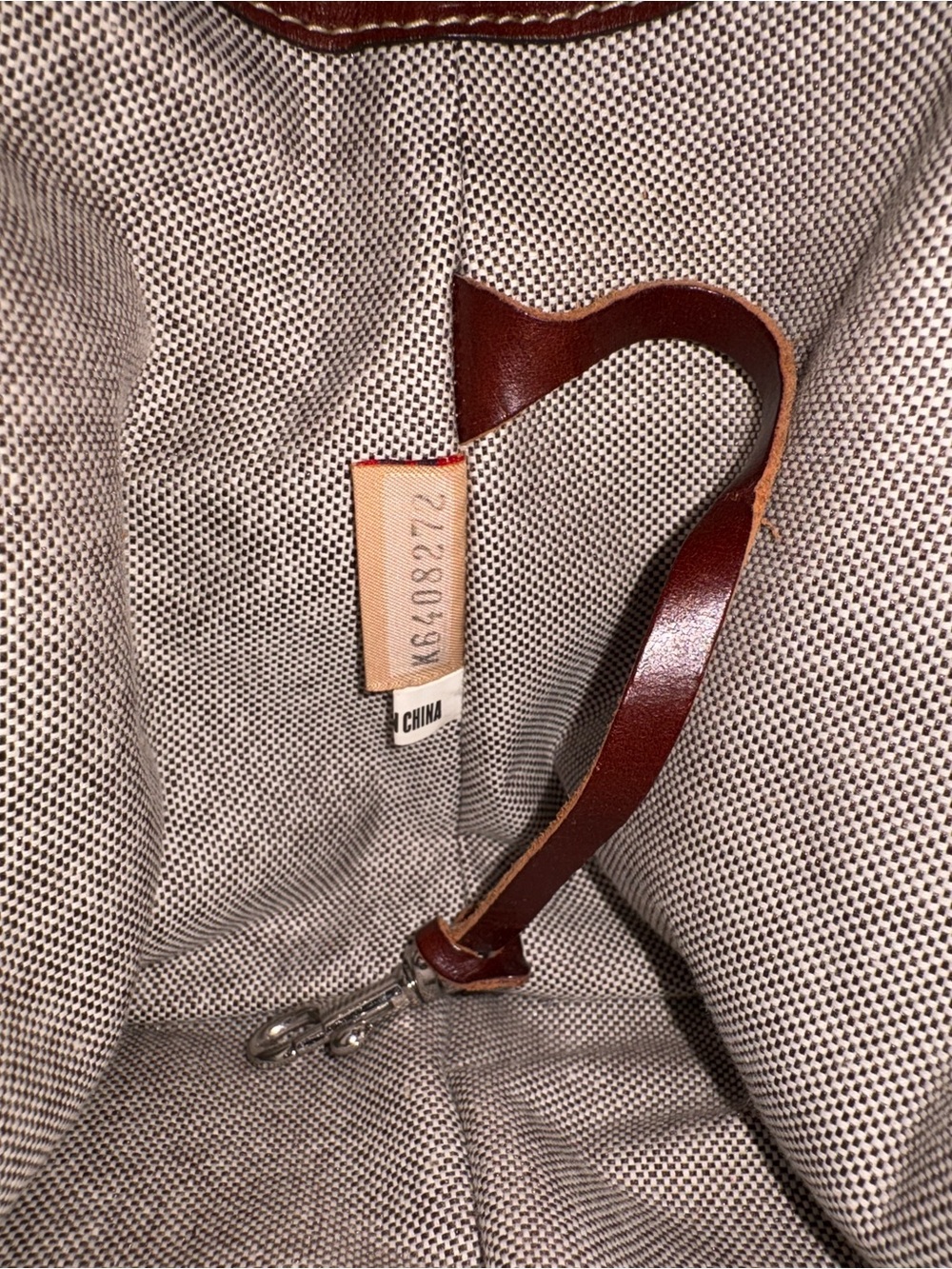 Dooney & Bourke Burnt Orange and Brown Leather-Trim Shoulder Bag with Wristlet - Picture 6 of 9